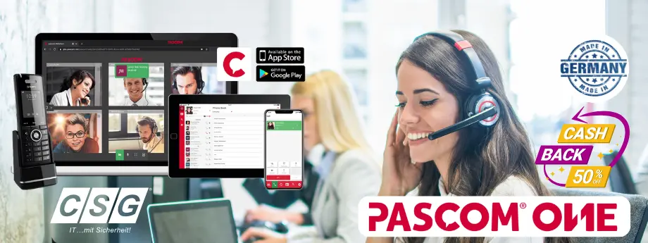 pascom ONE - Business-Telefonie aus der Cloud. Made in Germany.